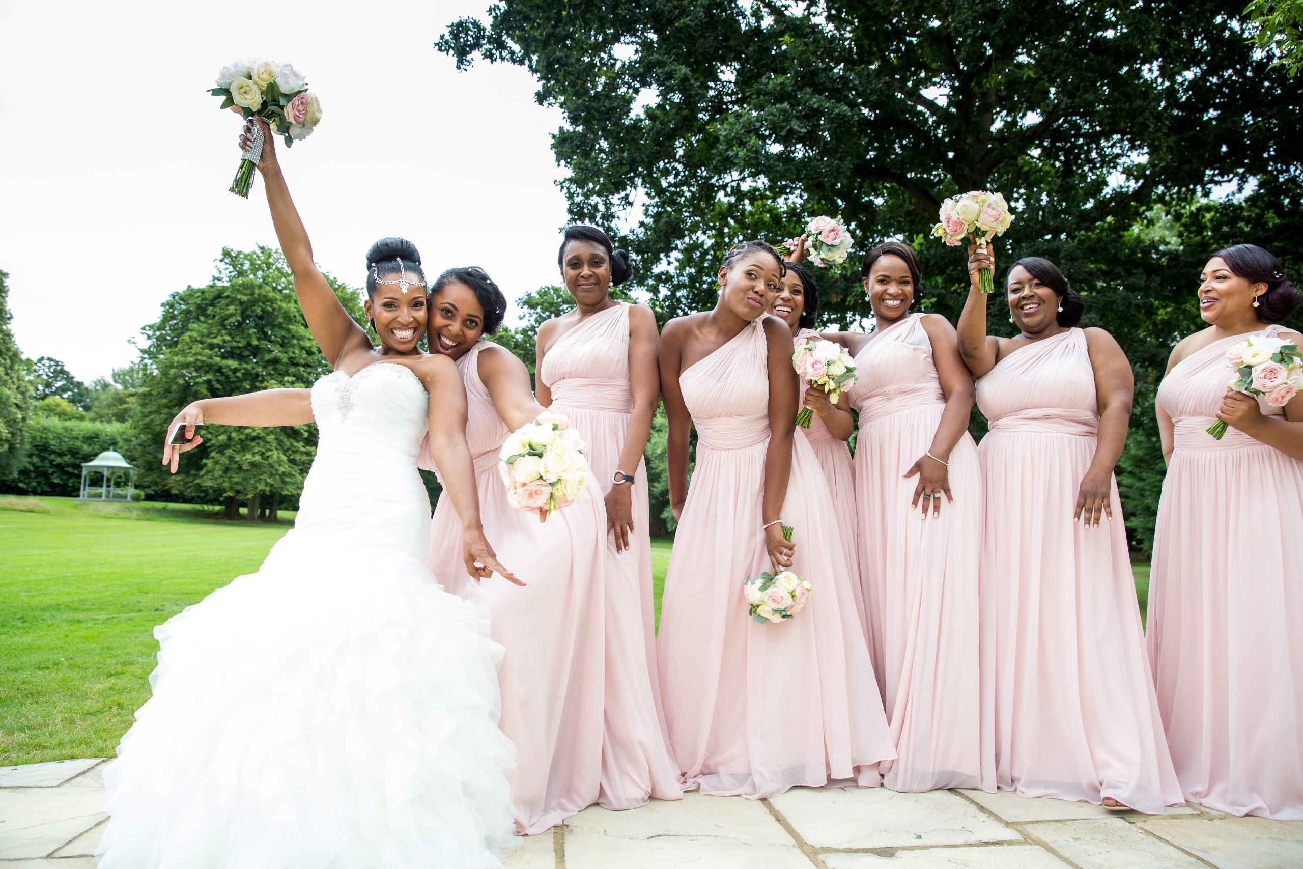 Wedding party guests