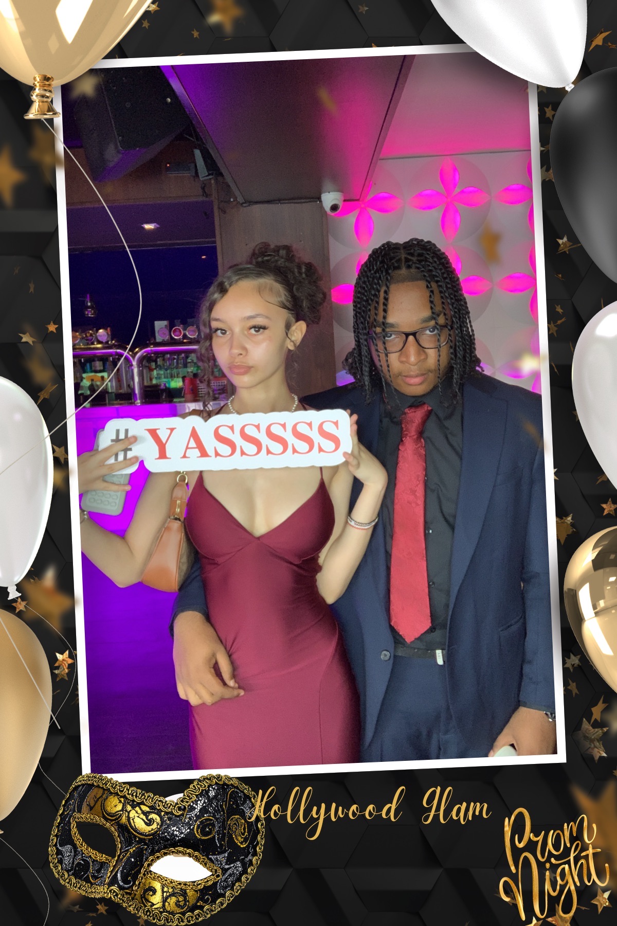 Prom photo booth guests